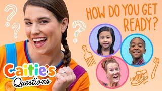 Let's Talk About Routines! Can You Put On Your Shoes? | Kids Answer | Caitie's Questions