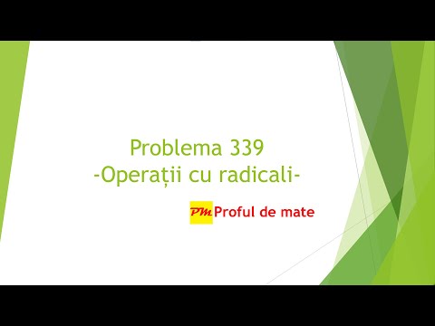 Problema 339: Operații cu radicali #profuldemate2020 #Bacalaureat #Evaluare #Națională #matematică
