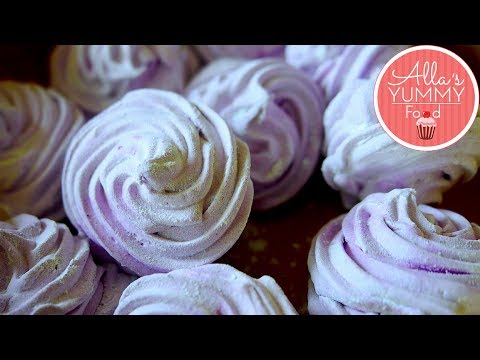 How to make Blueberry Marshmallow | Russian Zephyr | Zefir | Зефир