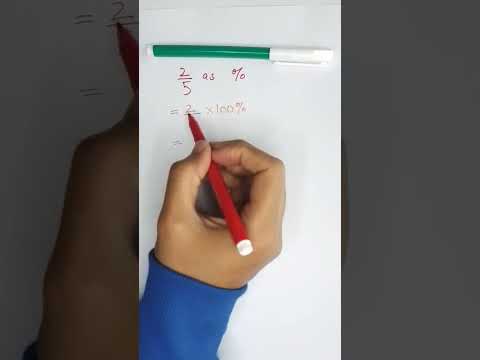 Converting Fractions into Percent | Convert 2/5 into %