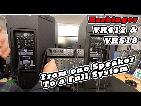 So schließen Sie Ihre Aktivlautsprecher, Ihren Mixer und Ihren Aktivsubwoofer Harbinger VR-412 VR...