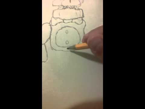 How to draw fredbear.