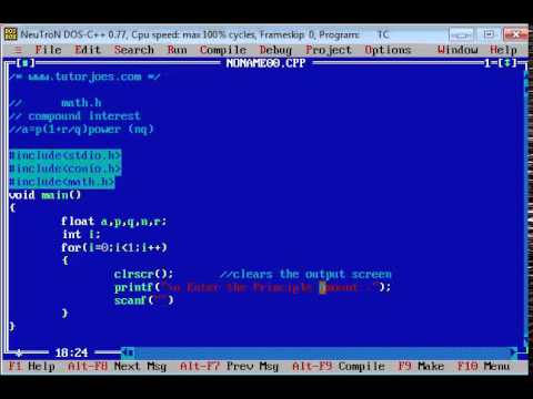 Finding Compound Interest In C Programming Tamil