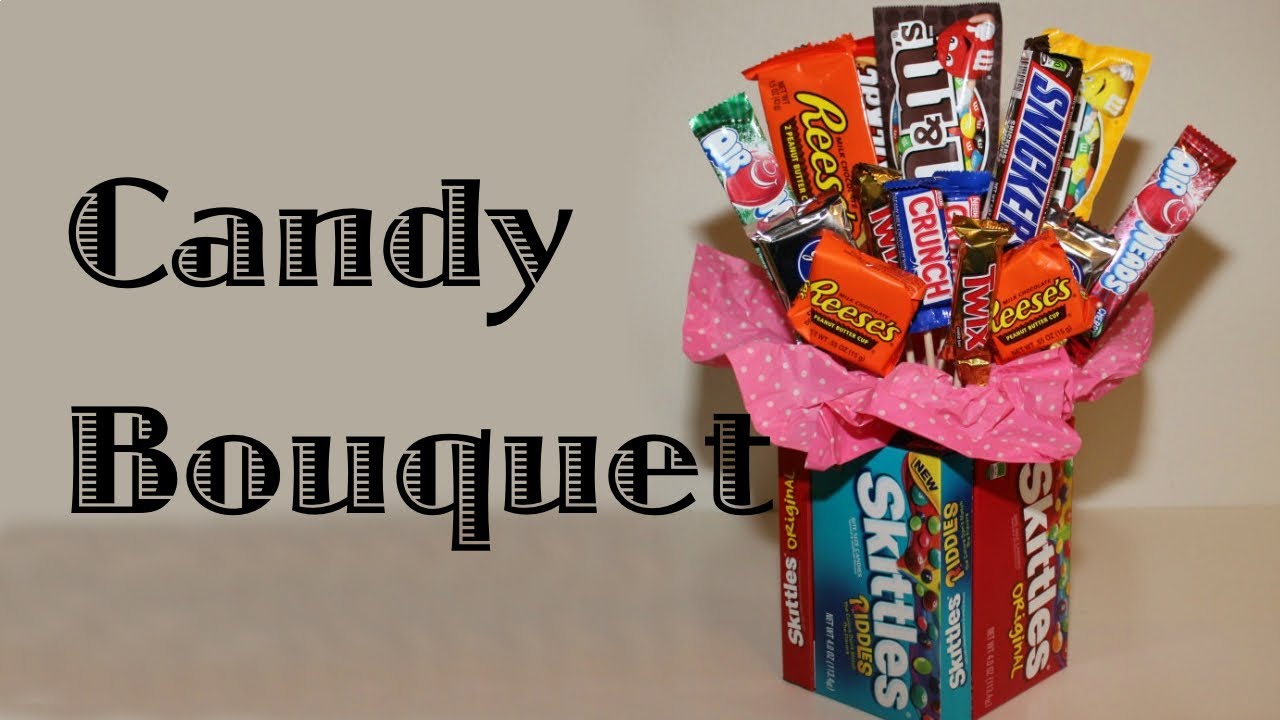 Candy Bouquet With Candy Vase