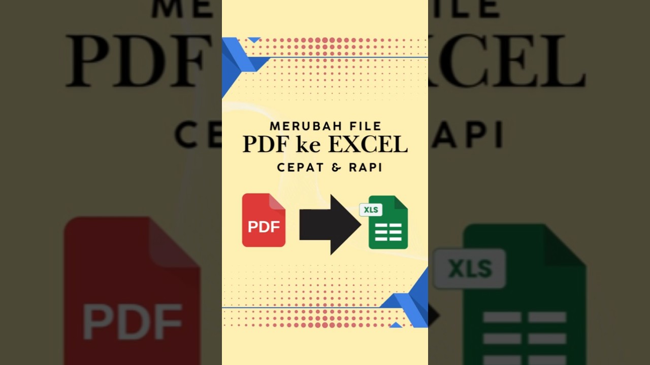 How to Convert PDF Files to Excel Files #pdftoexcel