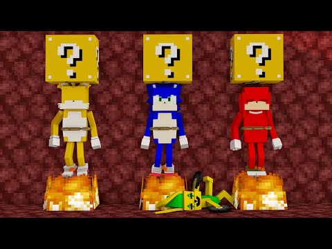Sonic.EXE + Knuckles and Tails Traps and In Hell Meme - (Minecraft Animation) FNF