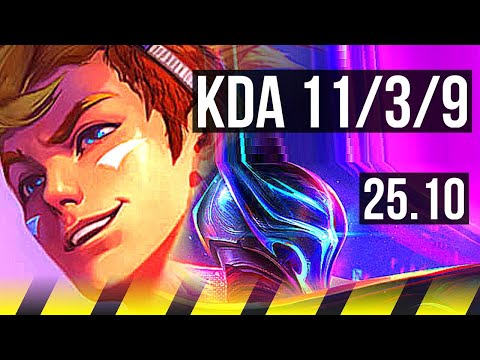 EZREAL & Rumble vs JHIN & Nautilus (ADC) | 11/3/9 | KR Master | 25.10