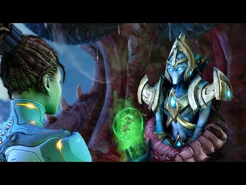 Kerrigan Infests Lasarra with Parasite and Brutally Kills Her (Starcraft 2)