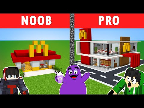 Esoni TV - NOOB VS PRO: McDonalds BUILD CHALLENGE | Minecraft(Tagalog)