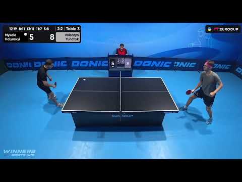 13:15 Mykola Halynskyi - Valentyn Yunchyk 14.10.2023 TT Euro.Cup Ukraine Star. Table 3