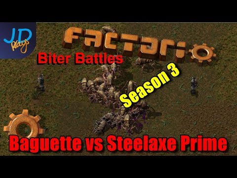 Factorio PvP Biter Battles | Season 3 Match 12 Baguette vs Steelaxe Prime