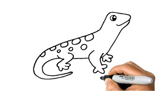 How to Draw a LIZARD Easy Step by Step