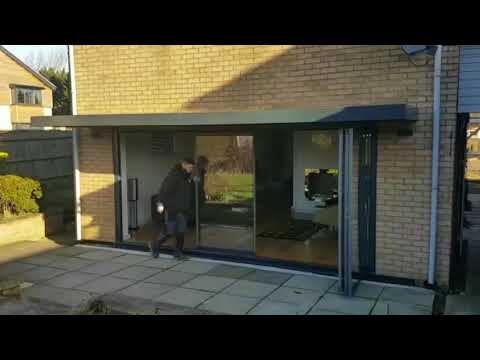 Frameless Glass Curtains Install - Cambridgeshire , UK