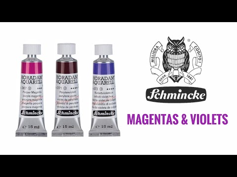Schmincke Horadam Watercolors (Part 3) - Magentas & Violets