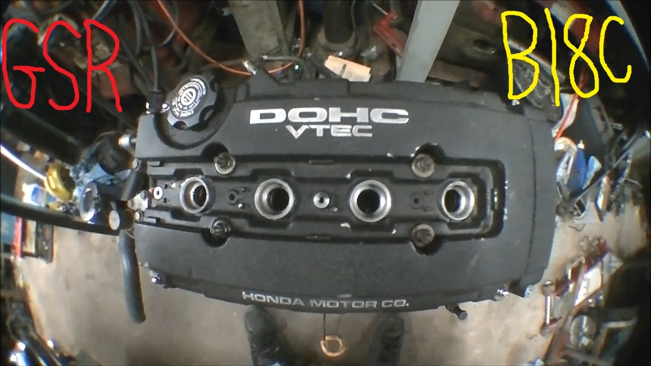 Honda B18C GSR engine for the silver civic