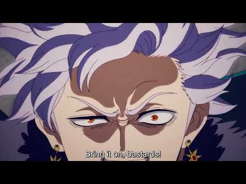 Yuno and three captains vs Jester Garandros Black Clover: Sword Of The Wizard King