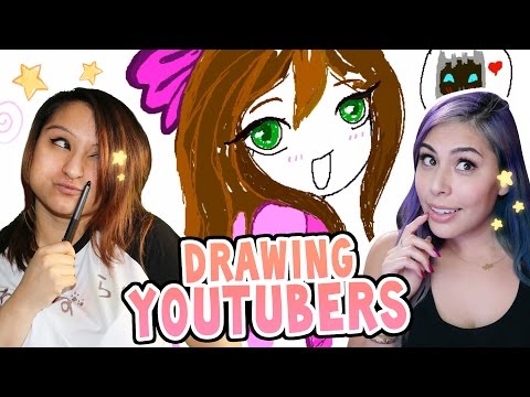 Drawing YouTubers with iHasCupquake!
