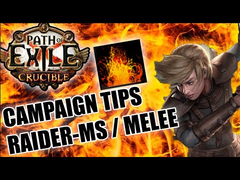 Some tips for melee / raider molten strike build .POE 3.21 CRUICIBLE