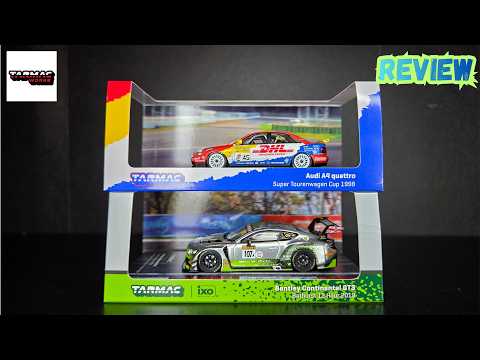 Feature Image thumbnail for the video blog Tarmac Works - Audi A4 Quattro 1998 & Bentley Continental GT3 2019 - REVIEW by  booster_diecast