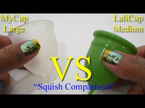 MyCup Lg vs LaliCup Med "Squish" - Menstrual Cups