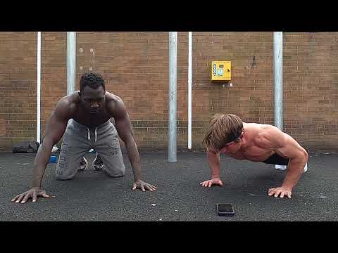 HARDEST PUSH UPS SET +bring sally up!!! (Raw video) PART 2
