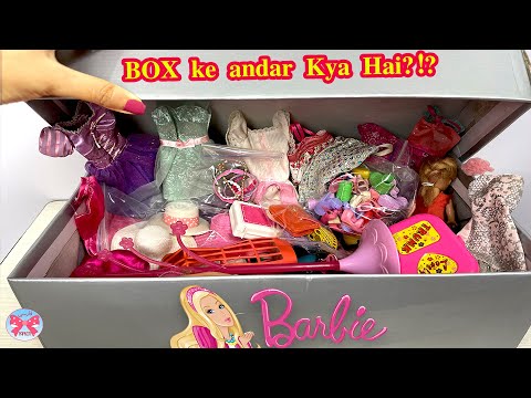 unboxing Barbie Clothes &Accessories- Barbie ki Kahani Hindi mein/