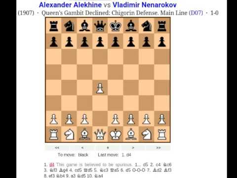 Alexander alekhine vs nenarokov