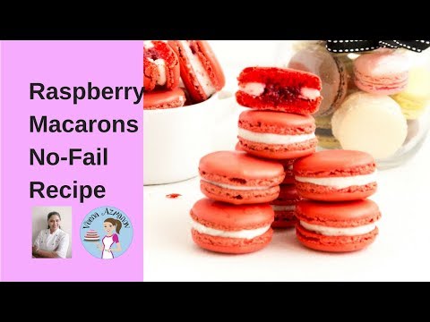 Raspberry Macarons No-fail Recipe, Raspberry French Macarons