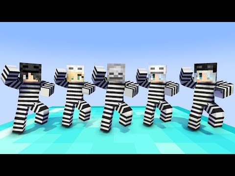 MONSTER SCHOOL : GANGNAM STYLE PRISON SKELETON FAMILY - MINECRAFT ANIMATION