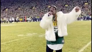 Lil Wayne Performs National Anthem At Green Bay Packers Playoff Game
