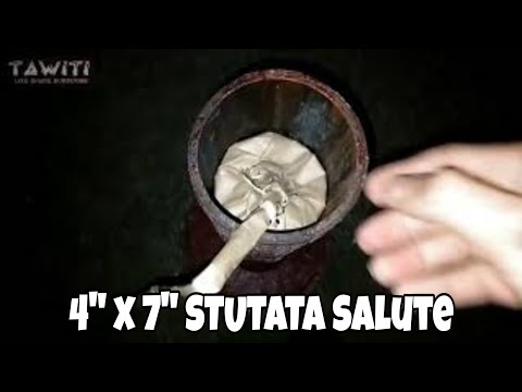 4" Inches Stutata Salute with Charcoal Float Stars