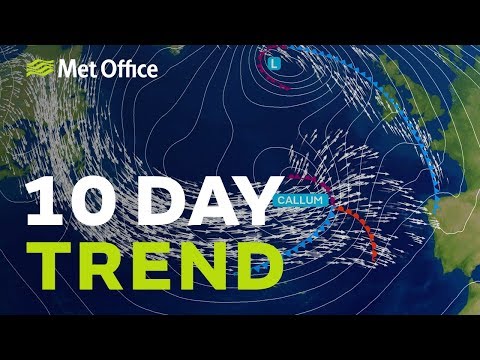 10 Day trend – Busy week ahead with storms after a hit of late summer 10/10/18