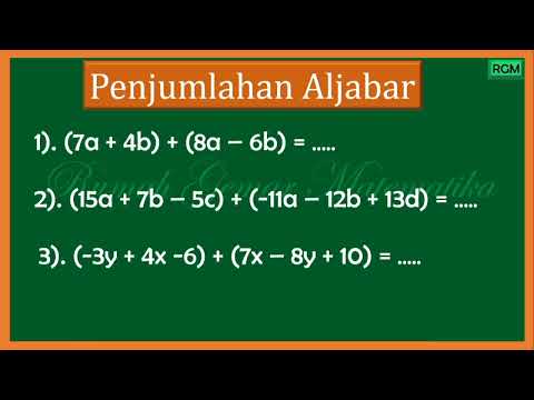 CARA MENGHITUNG PENJUMLAHAN ALJABAR #aljabar