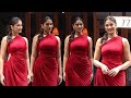 Saiee Manjrekar Sizzles In A Red Cut Out Dress At An Event