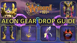 Wizard101 - FULL Aeon Gear Guide! (LVL 160 GEAR)