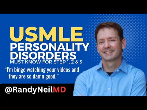 USMLE STEP 1: PERSONALITY DISORDERS w/ Questions