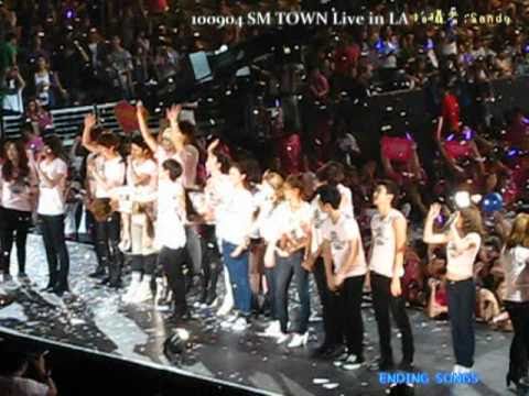 [Fancam] 100904 SM TOWN Live in LA - Ending Song