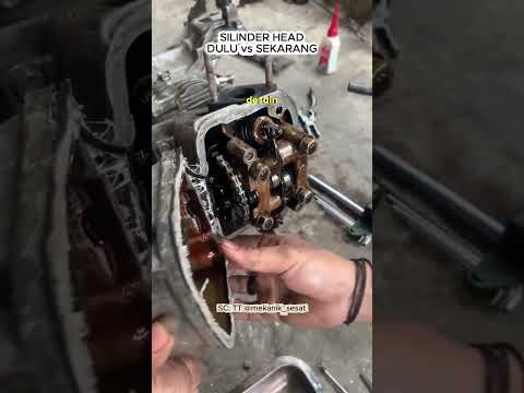 Desain silinder head motor dulu vs sekarang #shorts #honda #yamaha #suzuki #trending