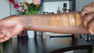 L'oreal Infallible 24 Hour Fresh Wear Foundation Swatches Dark to Medium Shades.