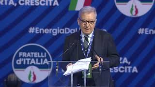 L'intervento del magistrato Alfredo Mantovano alla conferenza programmatica di Fratelli d'Italia