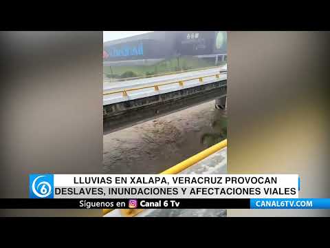 Video: Lluvias en Xalapa, Veracruz provocan deslaves, inundaciones y afectaciones viales
