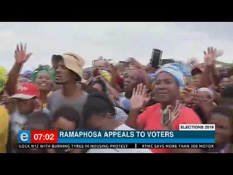 Cyril Ramaphosa, appealed to voters not to punish the ANC come 8th of May