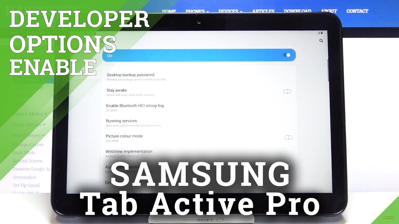How to Enter Developer Options in SAMSUNG Galaxy Tab Active Pro – Developer Features