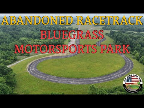 Abandoned Racetrack - Aerial Drone Footage of Bluegrass Motorsports Park Near Sparta Kentucky