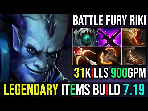 31Min=31Kills With Battle Fury [Riki] THE LEGENDARY ITEMS BUILD 900GPM 7.19 | Dota 2 FullGame