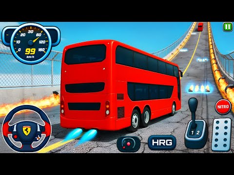 🚌🚀 Deadly Sky Bus Mega Ramp Challenge - Impossible Bus Stunt Racing - Android Gameplay