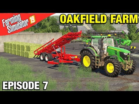 BALE CHASING Farming Simulator 19 Timelapse - Oakfield Farm FS19 Episode 7