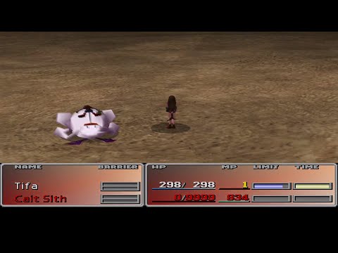 Final Fantasy VII - Lvl 6 Tifa vs Ruby Weapon (Master Fist)
