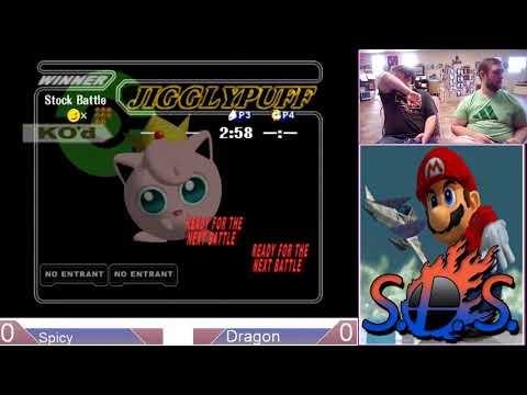 SOS #13 Melee - Spicy (Jigglypuff, Fox) VS Dragon (Mewtwo) - Winners Round 2 - SSBM