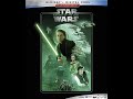 Opening To Star Wars Episode VI Return Of The Jedi 2019 Disney Blu Ray